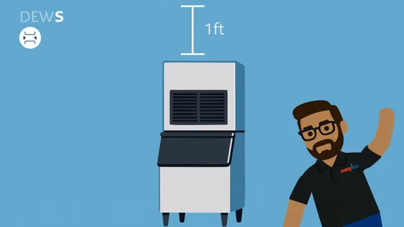 Still preview of Character waving beside an ice machine
